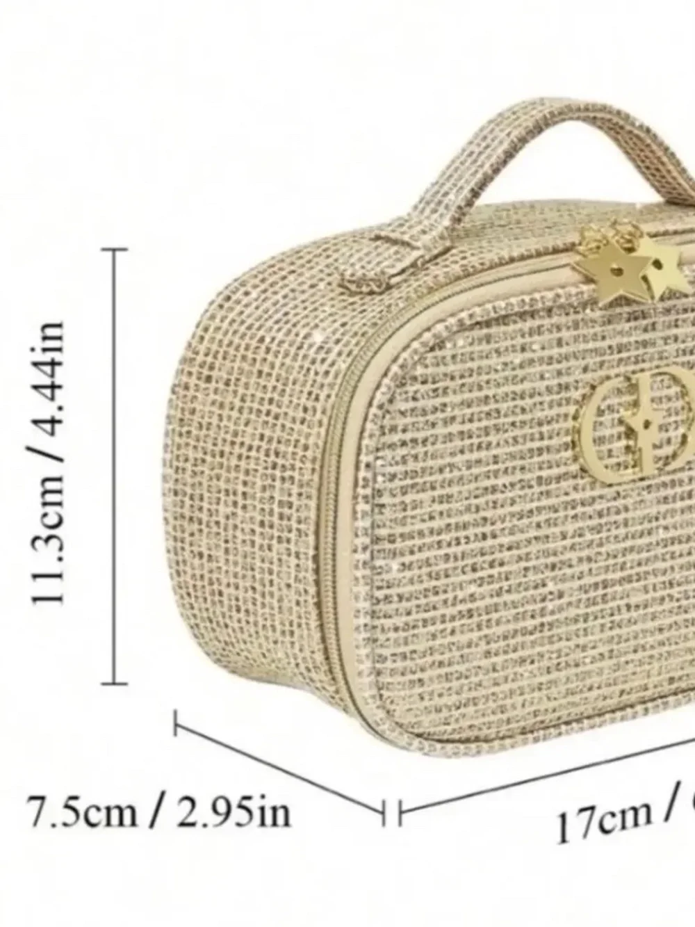 NEW CHRISTIAN DIOR LIMITED EDITION GOLD WOVEN SPARKLY POUCH